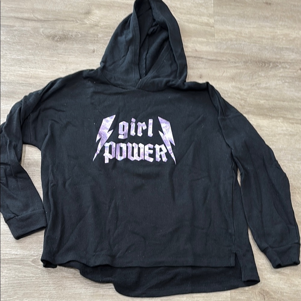 Design Lab Lord & Taylor Black Boxy Hoodie